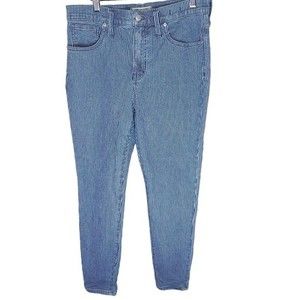 Madewell 29 Jeans Skinny Railroad Stripe Mid Rise